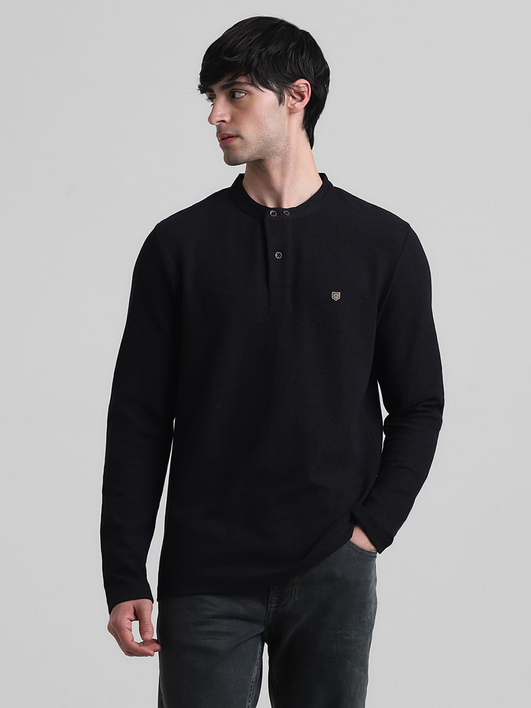 Black Henley T-shirt