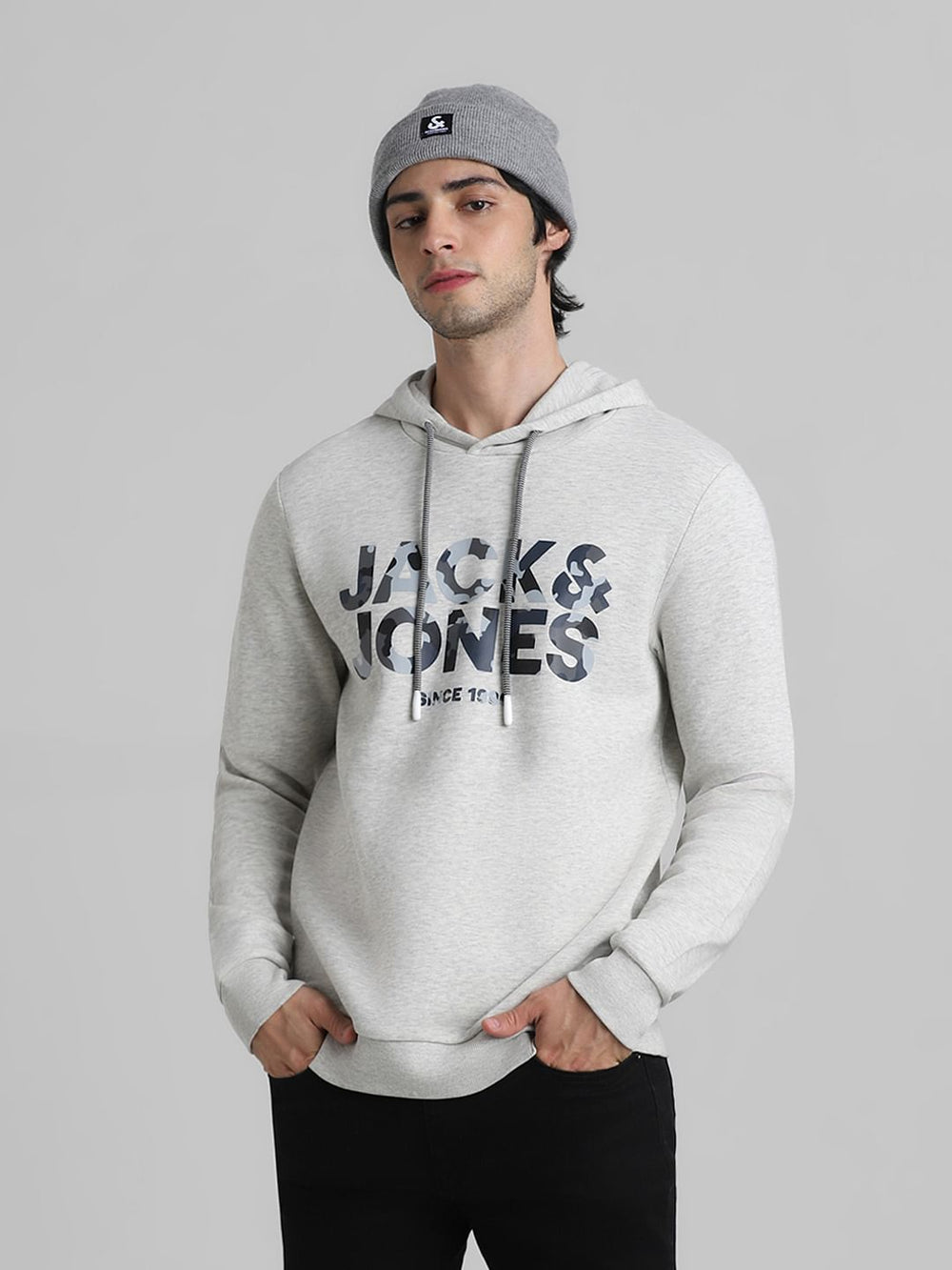 Jack & Jones sweatshirt with front logo in black