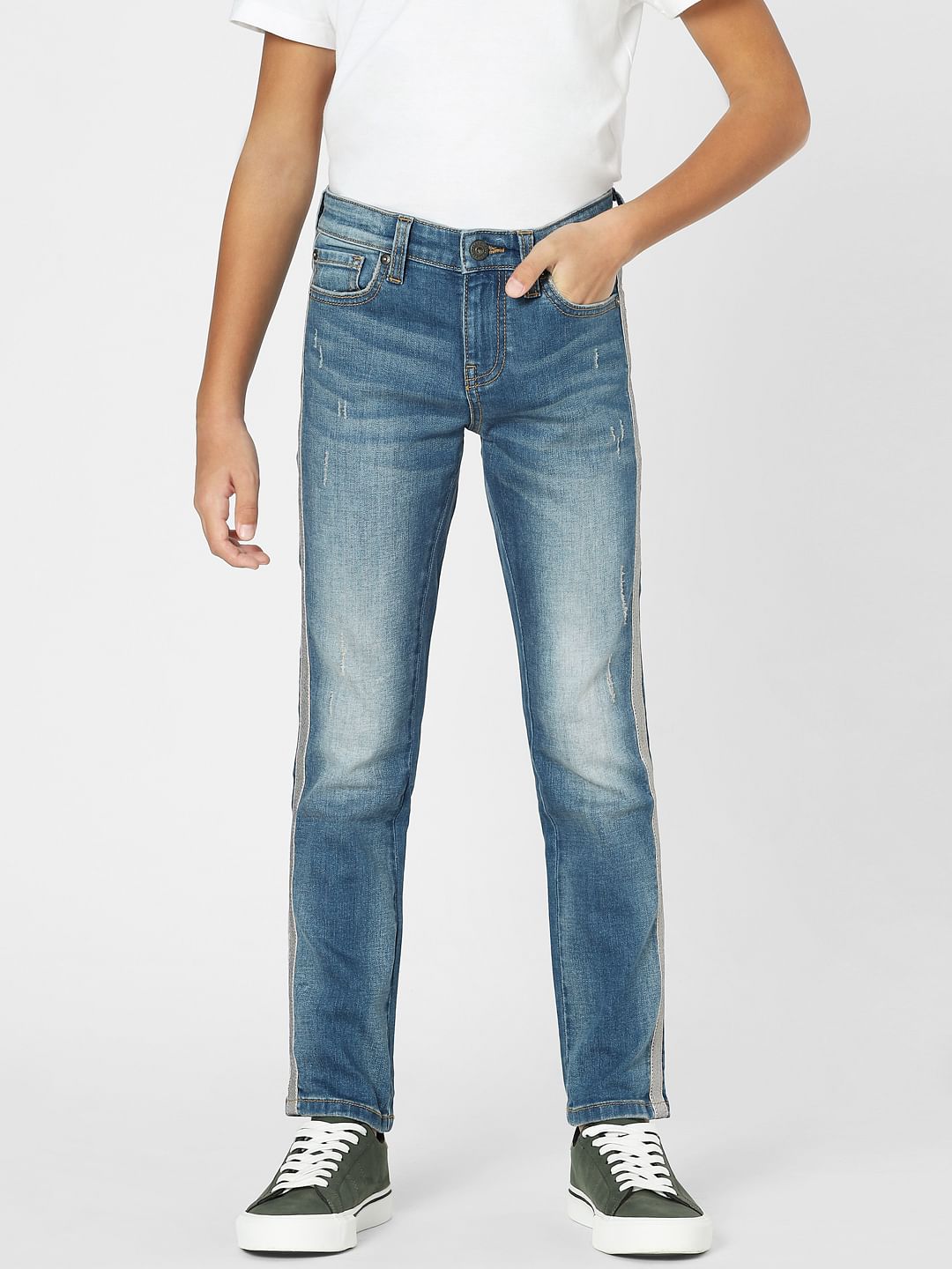 Boys Mid Rise Regular Fit Jogger Jeans